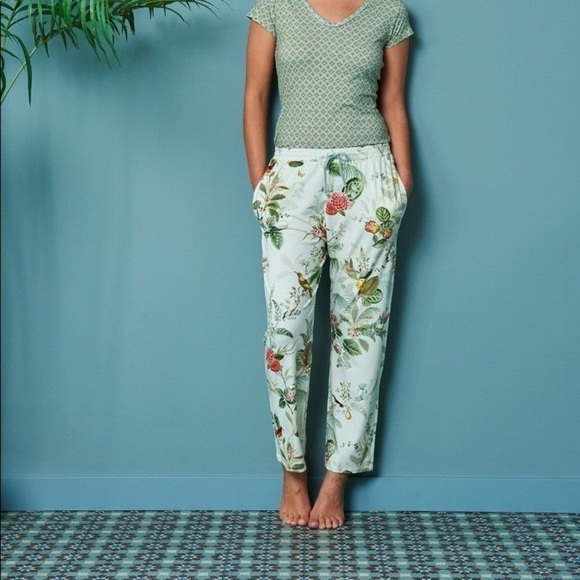 New Pip Studio Women’s Babbet Floris Off white long trousers size Large - Picture 2 of 13